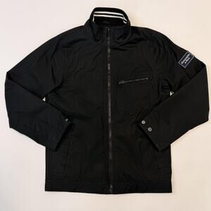 Abercrombie & Fitch Jacket Mens XS Black Cotton Lined Windbreaker Zip Pockets